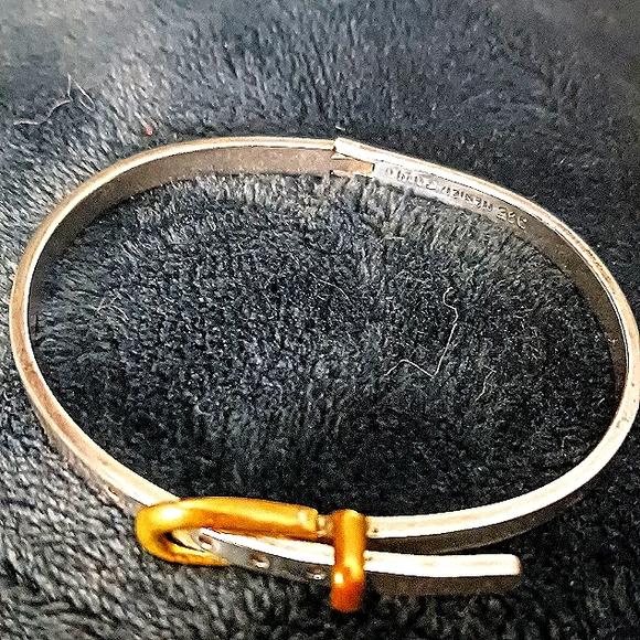 Vintage Signed Taxco Sterling Silver Adjustable Belt Bracelet - Picture 3 of 6